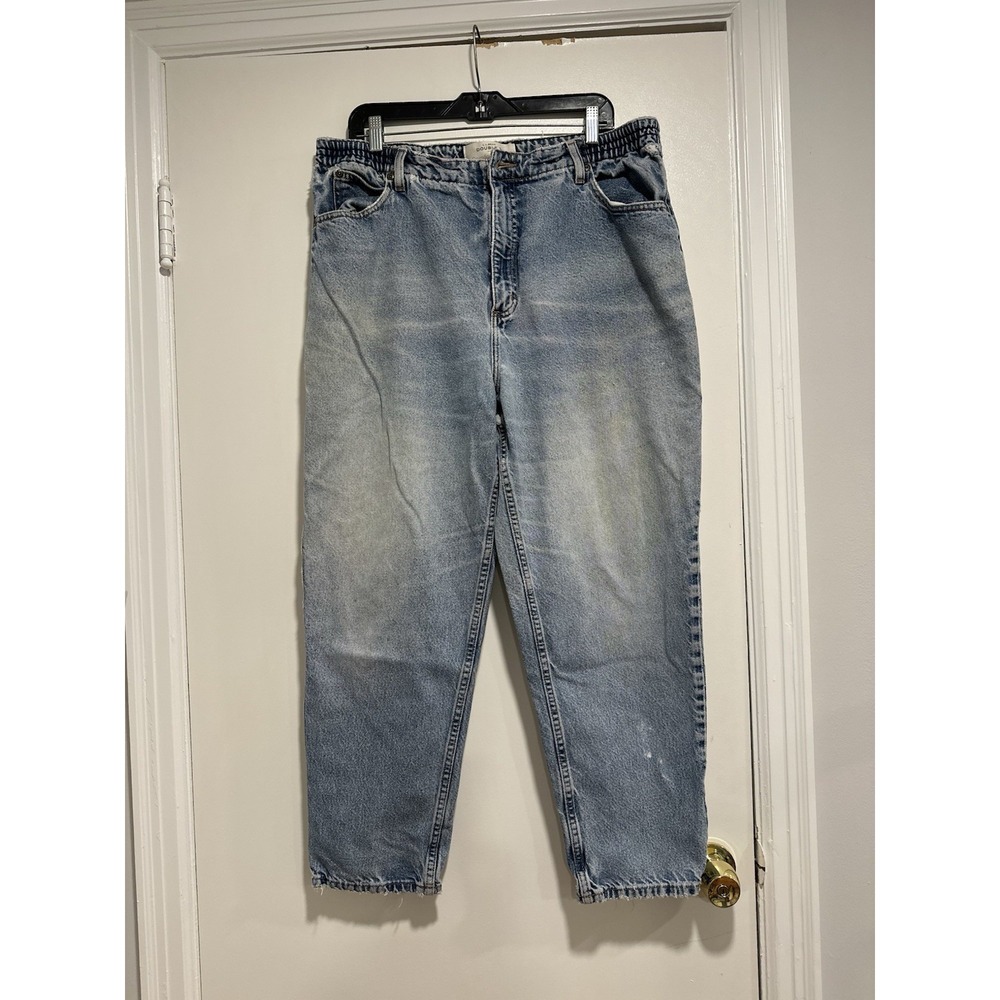 Vintage 90s Women's Sz: 18 Petite LL Bean Comfort Waist Acid Wash Mom Jeans